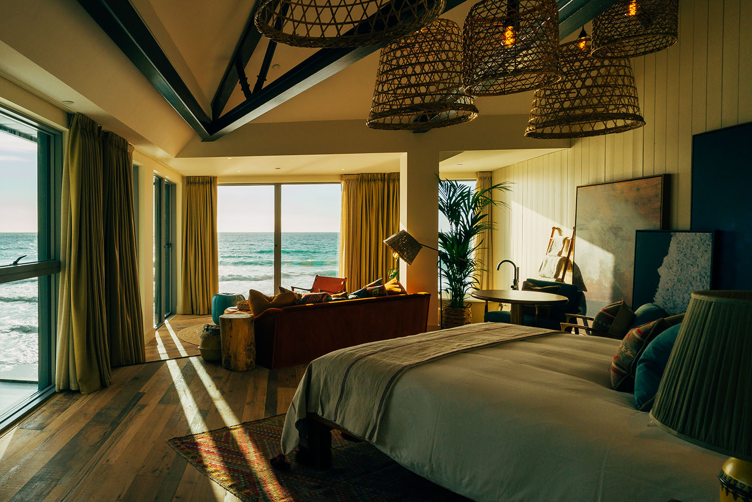 bedroom with ocean views